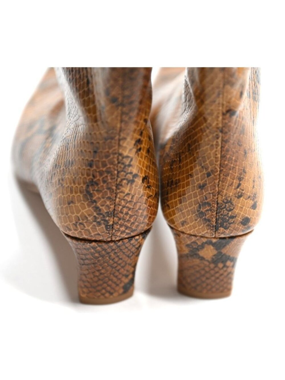 STAUD Wally Snake-Embossed Leather Knee High Boots in Snake - Picture 4 of 8